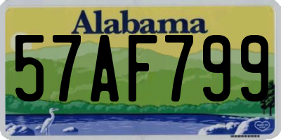 AL license plate 57AF799