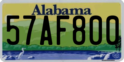 AL license plate 57AF800