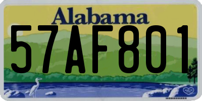 AL license plate 57AF801
