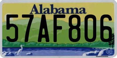 AL license plate 57AF806