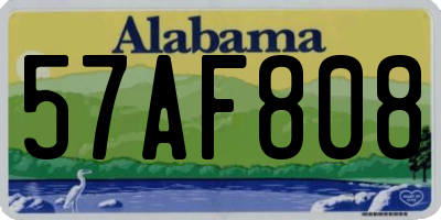 AL license plate 57AF808