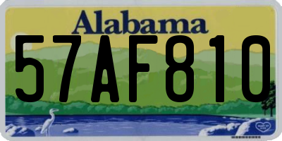 AL license plate 57AF810
