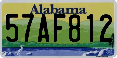 AL license plate 57AF812