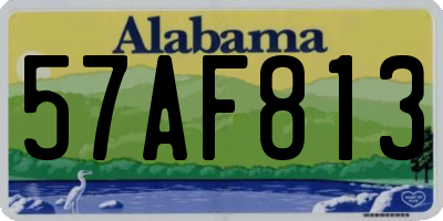 AL license plate 57AF813
