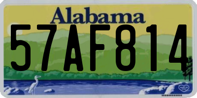 AL license plate 57AF814