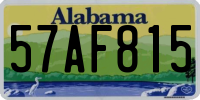 AL license plate 57AF815