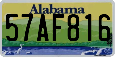 AL license plate 57AF816