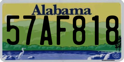 AL license plate 57AF818