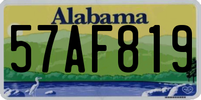 AL license plate 57AF819