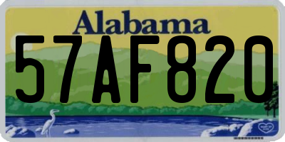 AL license plate 57AF820