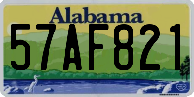 AL license plate 57AF821