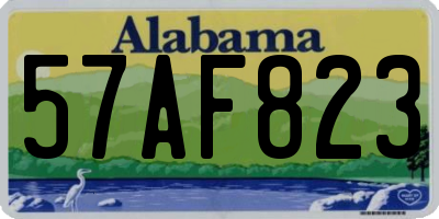 AL license plate 57AF823