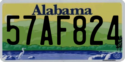 AL license plate 57AF824