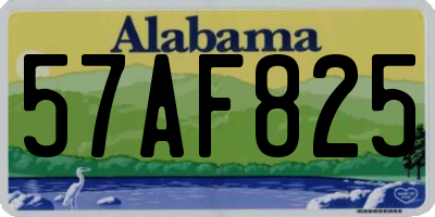 AL license plate 57AF825
