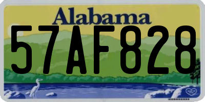 AL license plate 57AF828