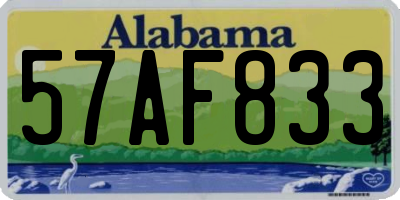 AL license plate 57AF833