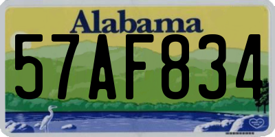 AL license plate 57AF834