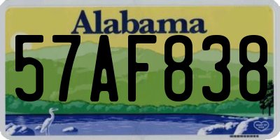 AL license plate 57AF838