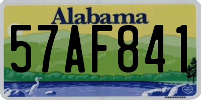 AL license plate 57AF841