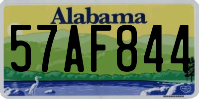 AL license plate 57AF844