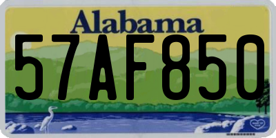 AL license plate 57AF850