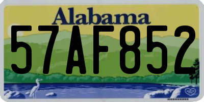 AL license plate 57AF852