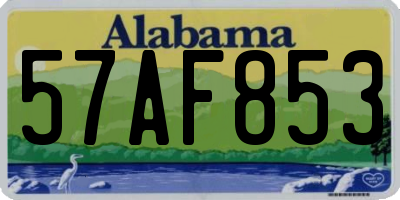 AL license plate 57AF853