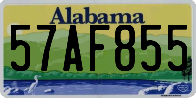 AL license plate 57AF855