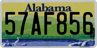 AL license plate 57AF856