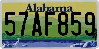 AL license plate 57AF859