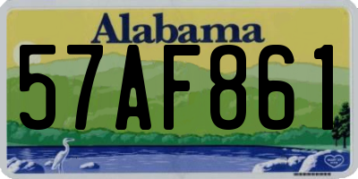 AL license plate 57AF861