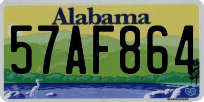 AL license plate 57AF864