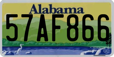 AL license plate 57AF866