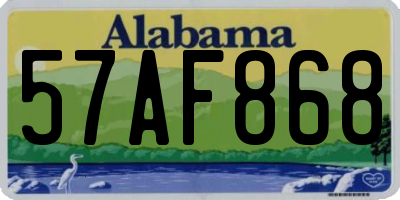 AL license plate 57AF868