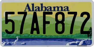 AL license plate 57AF872