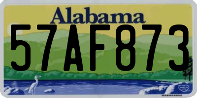 AL license plate 57AF873