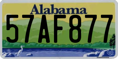 AL license plate 57AF877