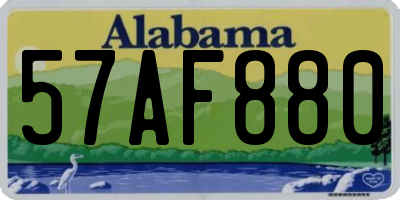AL license plate 57AF880
