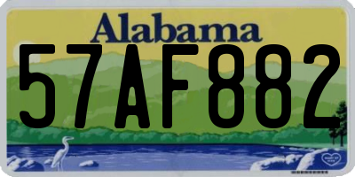 AL license plate 57AF882