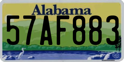 AL license plate 57AF883
