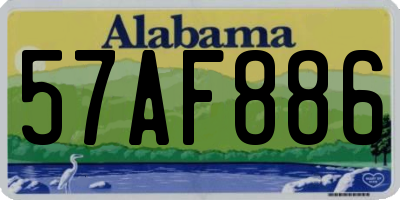 AL license plate 57AF886