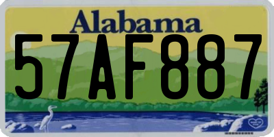 AL license plate 57AF887