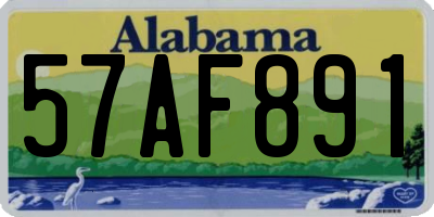 AL license plate 57AF891