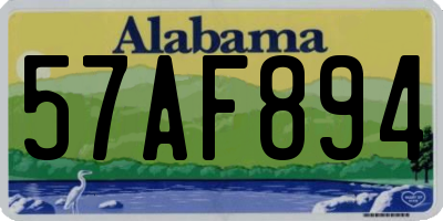 AL license plate 57AF894