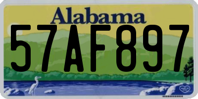 AL license plate 57AF897