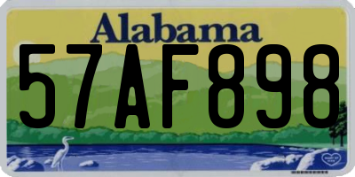AL license plate 57AF898