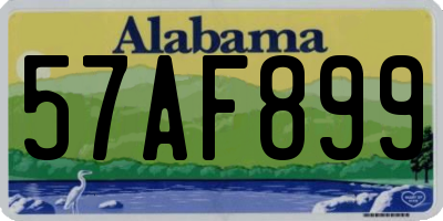 AL license plate 57AF899