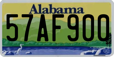 AL license plate 57AF900