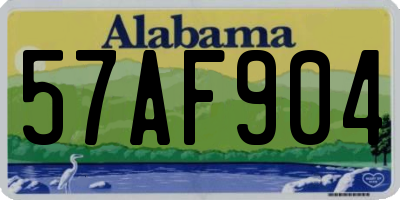 AL license plate 57AF904