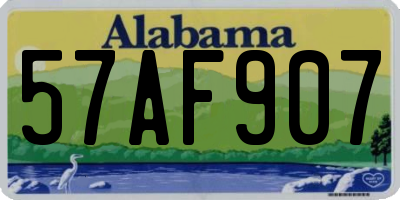 AL license plate 57AF907